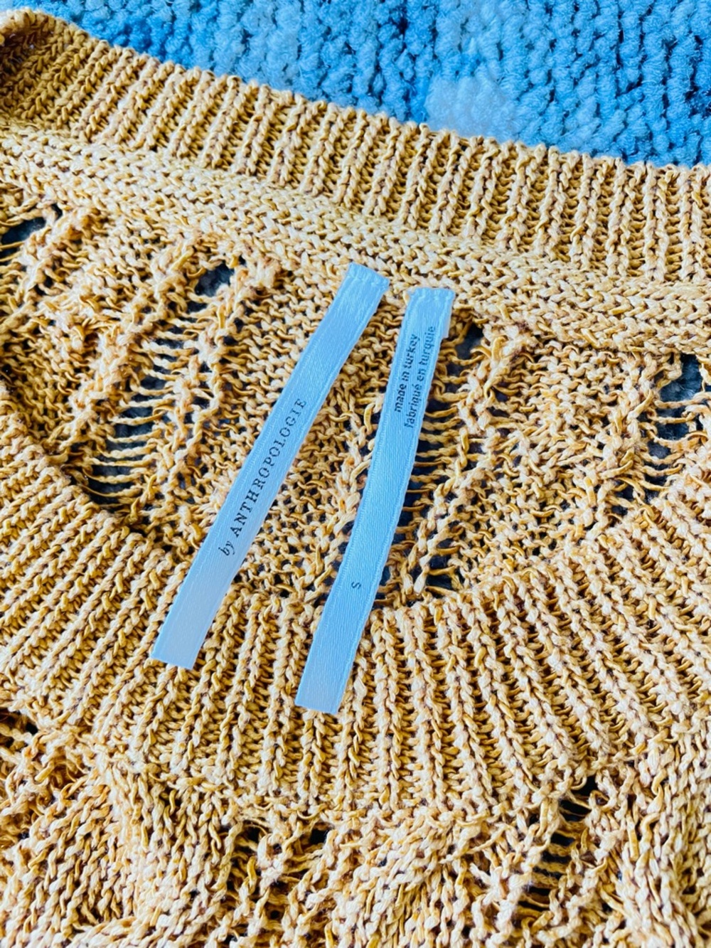 Anthropologie Sheer Cable Sweater